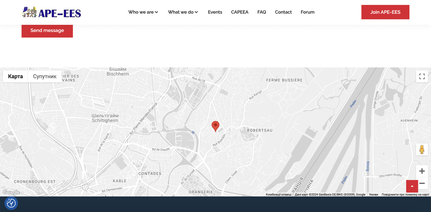 Карта розміщення школи на сайті